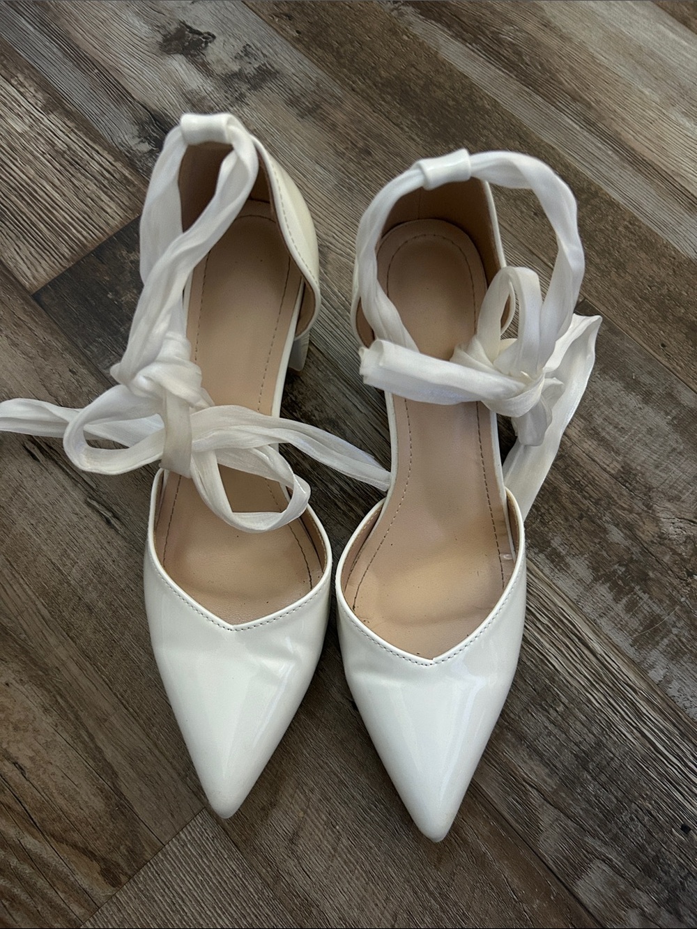 Women’s Light Crram Pointed-Toe Ribbon Ankle Tie 3” Pumps Heel Wedding